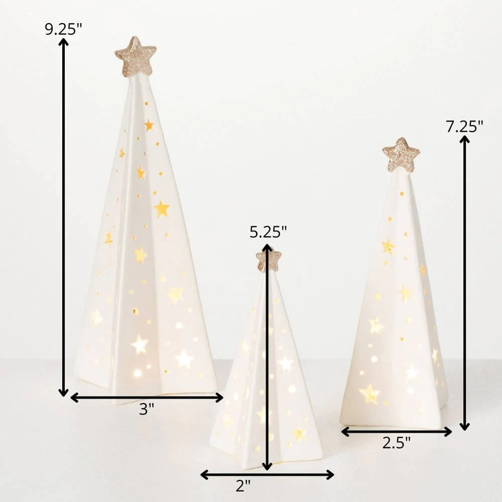 Lighted Porcelain Trees