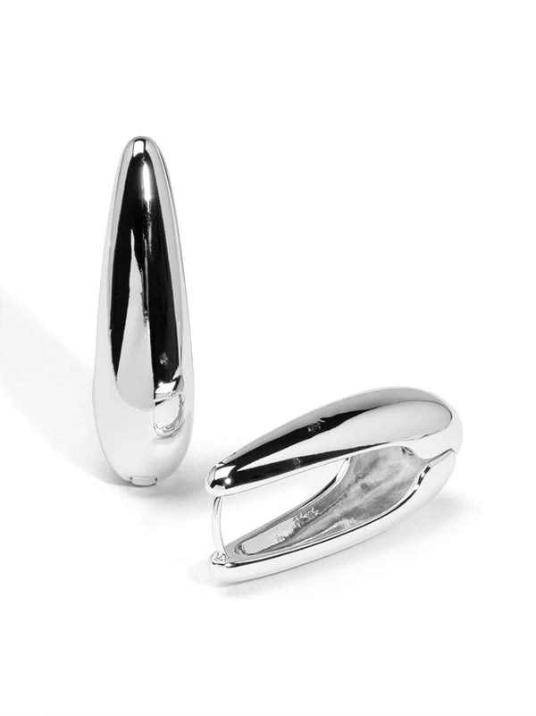 Rho Jewelry Mega Teardrop Hoop Earring - Gold or Silver