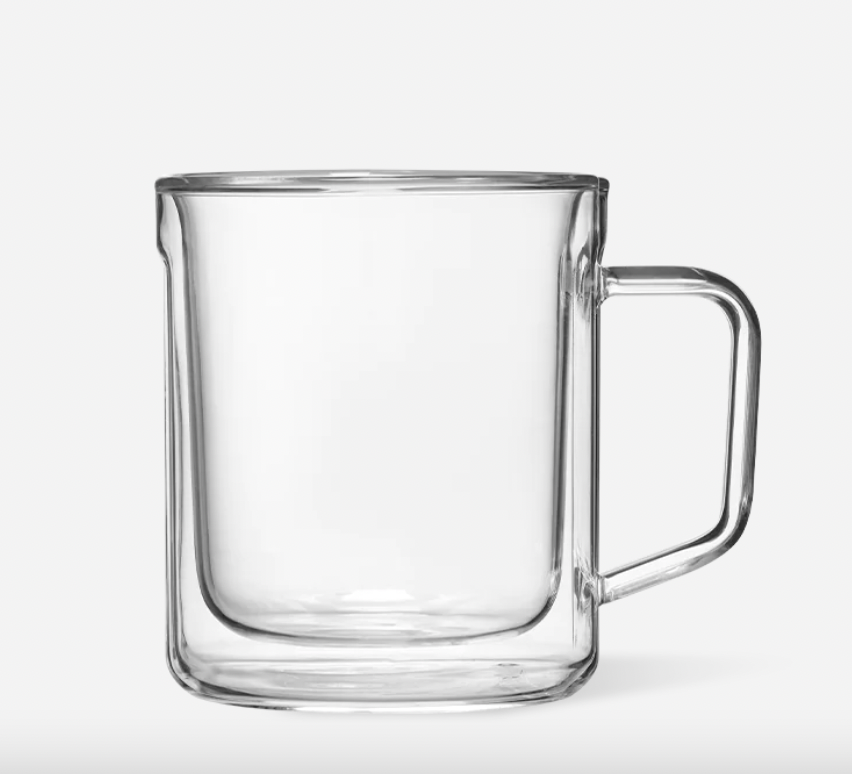 Corkcicle Glass Coffee Double Walled Mug - Set of 2