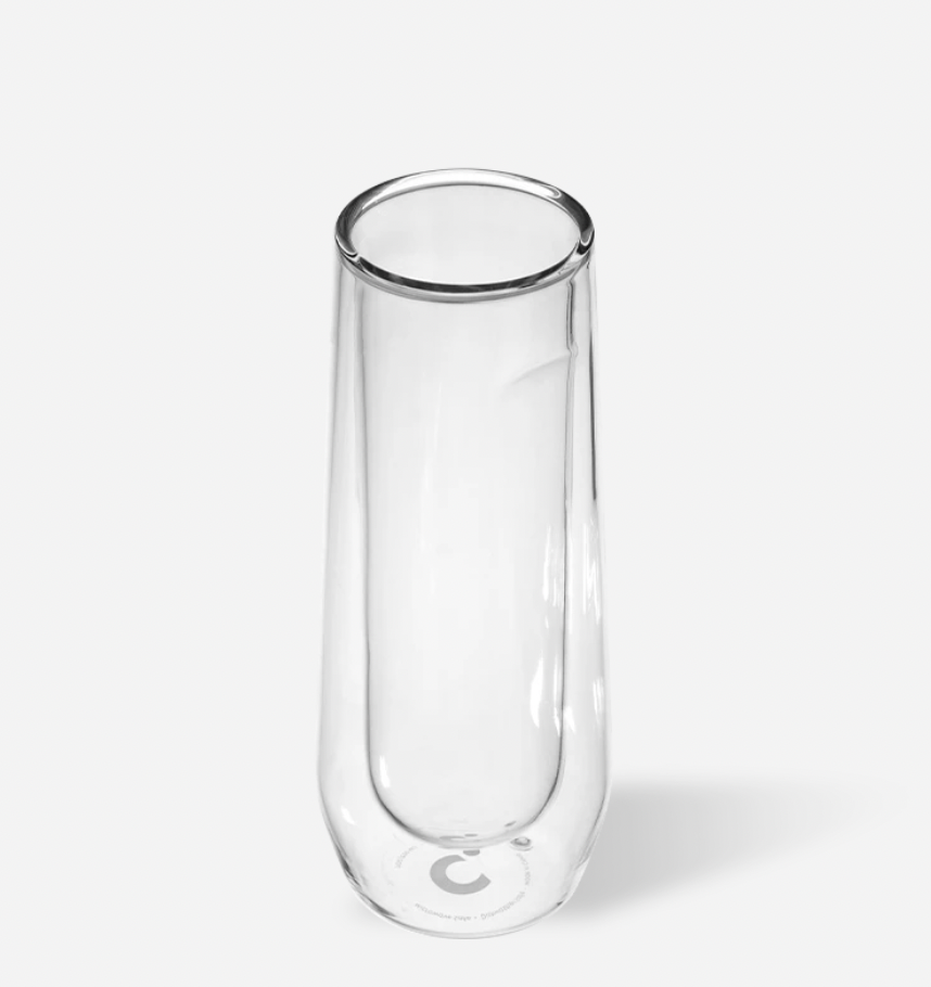 Corkcicle Stemless Double Walled Flute Glass - Set of 2