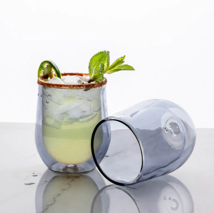 Stemless Double Walled Wine Glass - Set of 2