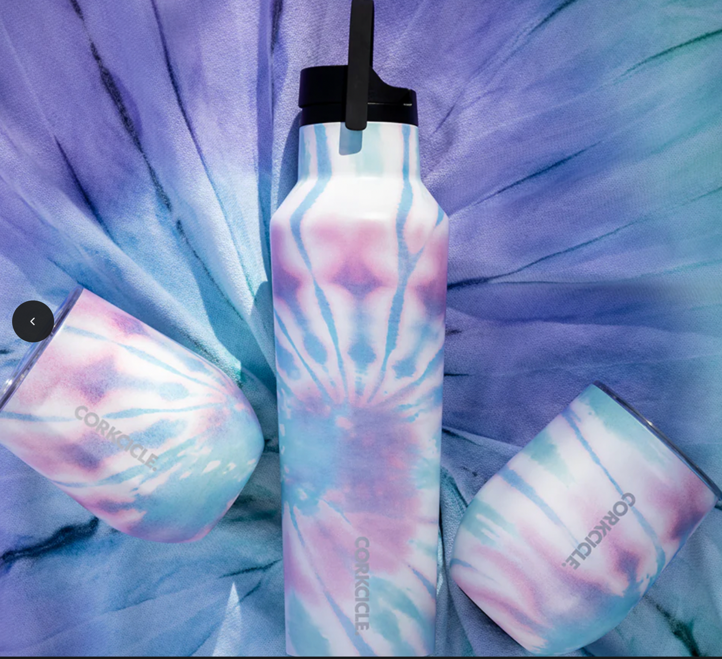 Stemless Tumbler - 12 oz Coastal Swirl Tie-Dye