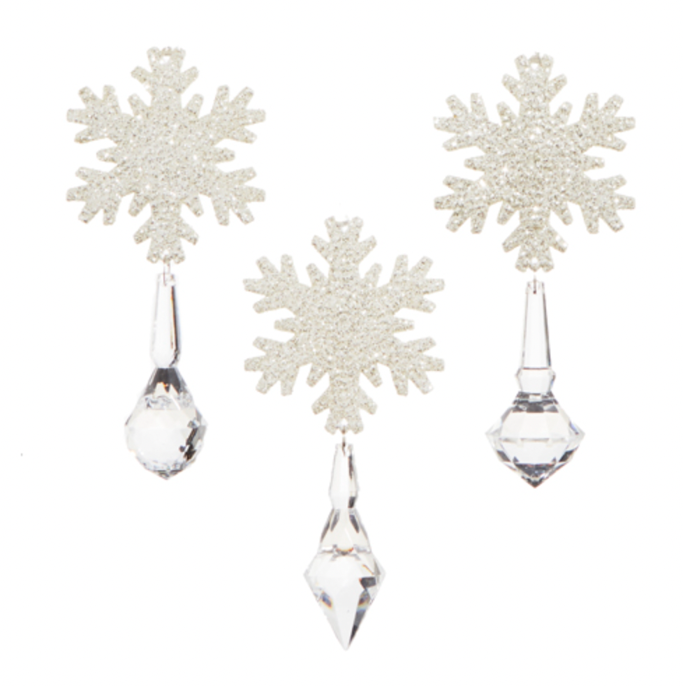 Snowflake Crystal Drop Ornaments