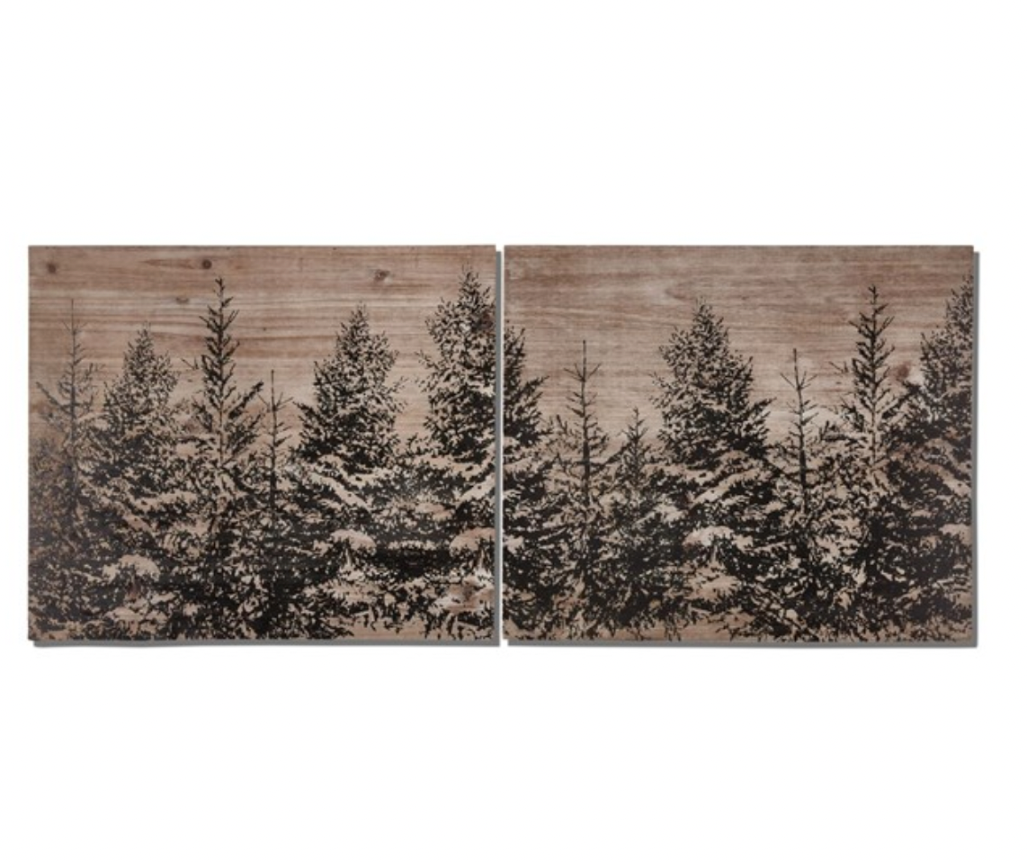 Winter Forest Trees. Set of 2
