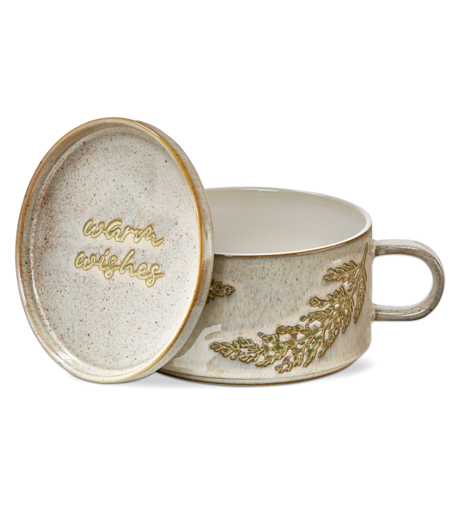 Warm Wishes Stacking Soup Mug w/ Lid