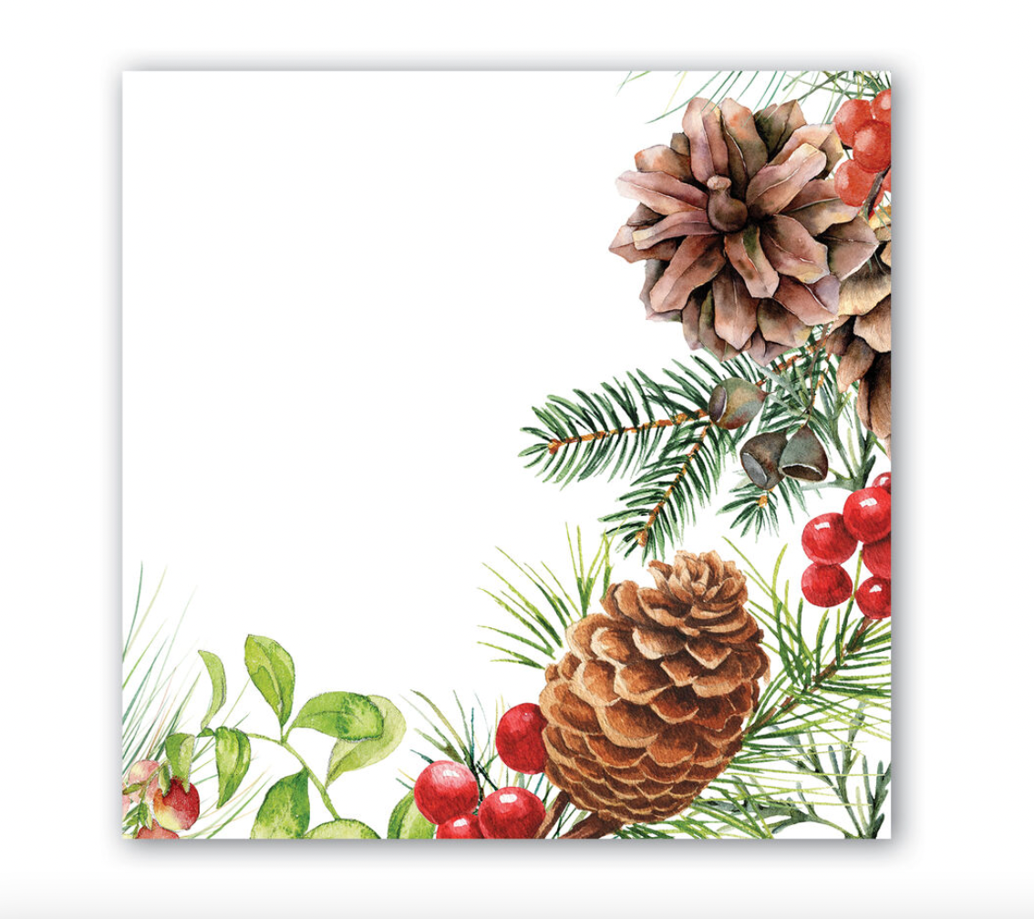 Holiday Luncheon Napkins - 6.5" x 6.5" (Select from 3 Patterns)