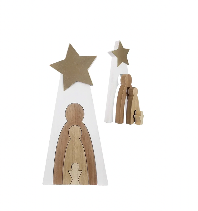 Nesting Wood Nativity Puzzle