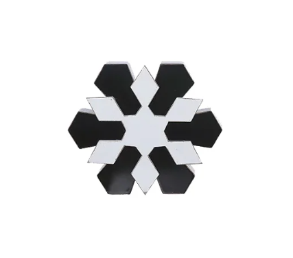 Black/White Snowflake Block