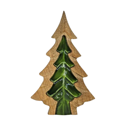 Whispering Winter Enamel Puzzle Trees (2 Sizes)