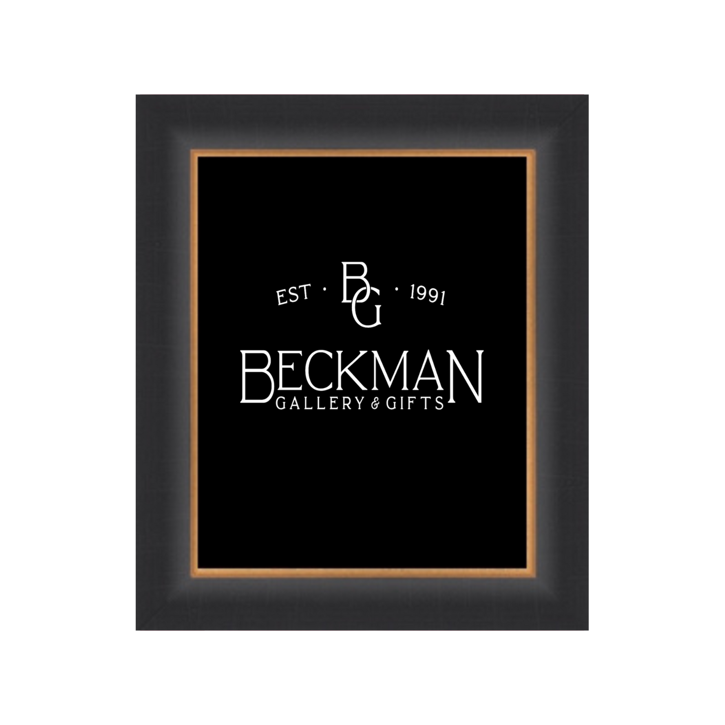 Beckman Gallery - Hudson II Black and Gold 1 1/2" Ready Made Picture Frame