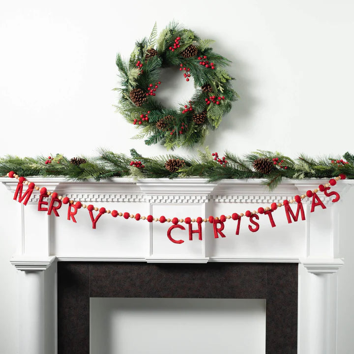 Pine And Berry Wreath 24"