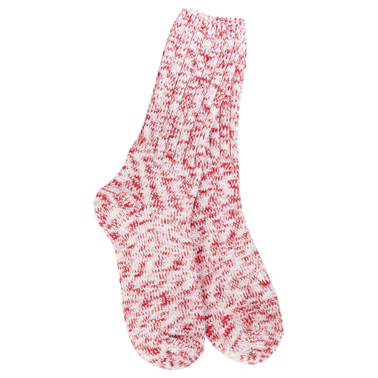 World's Softest Socks - Women's Weekend Holiday Ragg Crew. Peppermint