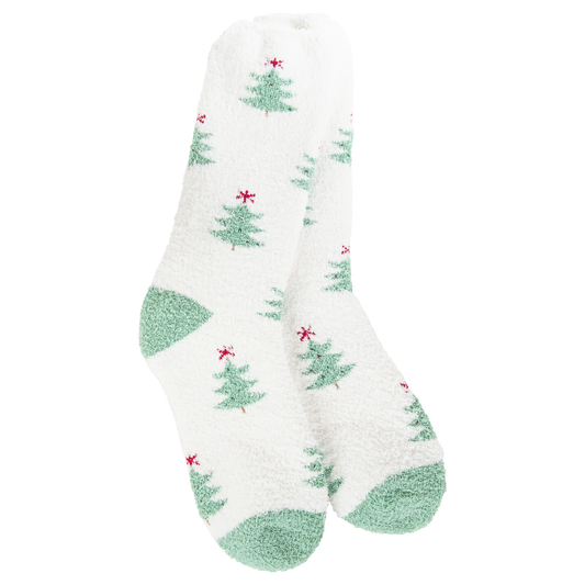 World's Softest Socks - Women's Holiday Cozy Crew. Holiday Forest