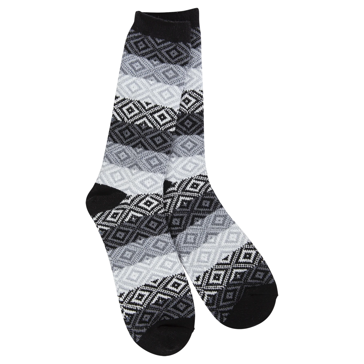 World's Softest Socks - Women's Weekend Gem Crew. Black Multi
