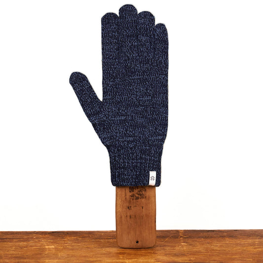 Upstate Stock - Denim Melange Ragg Wool Full Glove