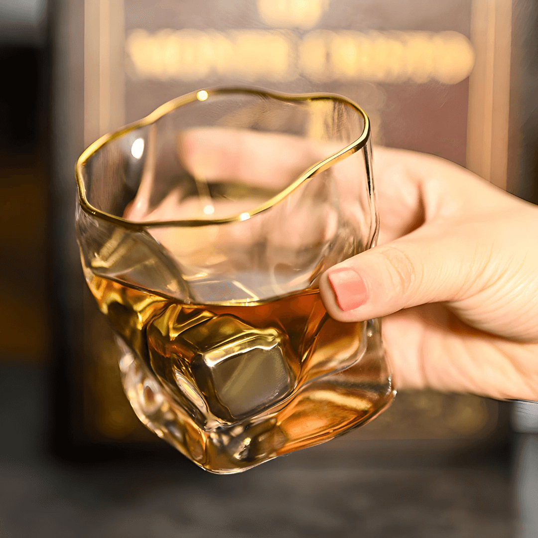 TsukiGlass - Gold Hoshi Japanese Crystal Whisky Glass