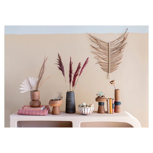 Bloomingville - Handmade Debossed Terra-Cotta Vase
