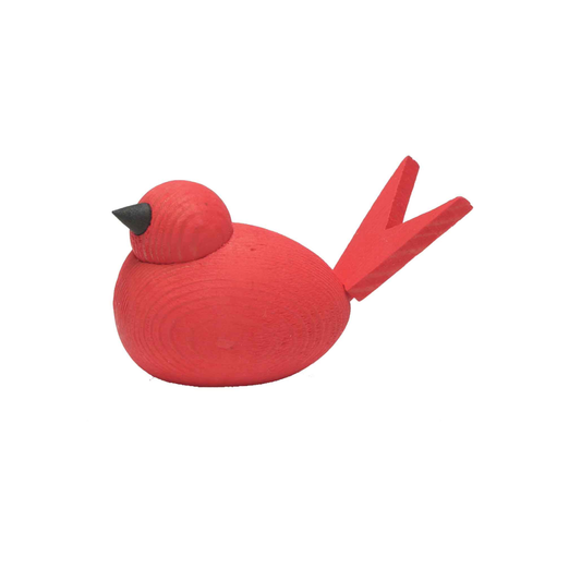 Swedish Wooden Bird - Red