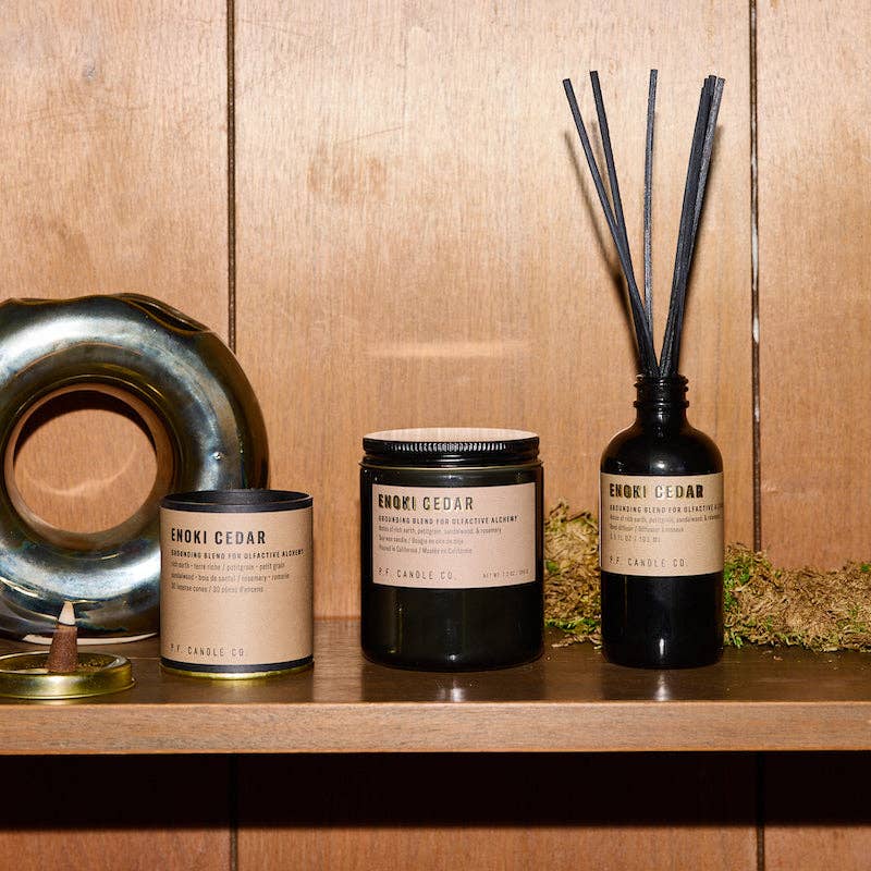 P.F. Candle Co. Enoki Cedar – 3.5 oz Reed Diffuser