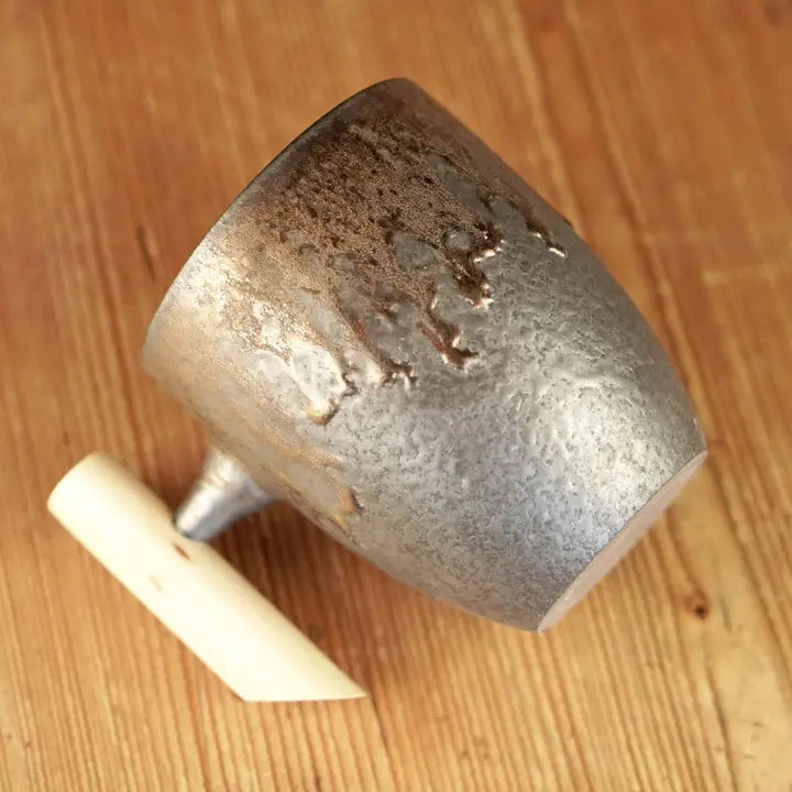 Metallic Bronze Glaze Mug w/ Wood Handle