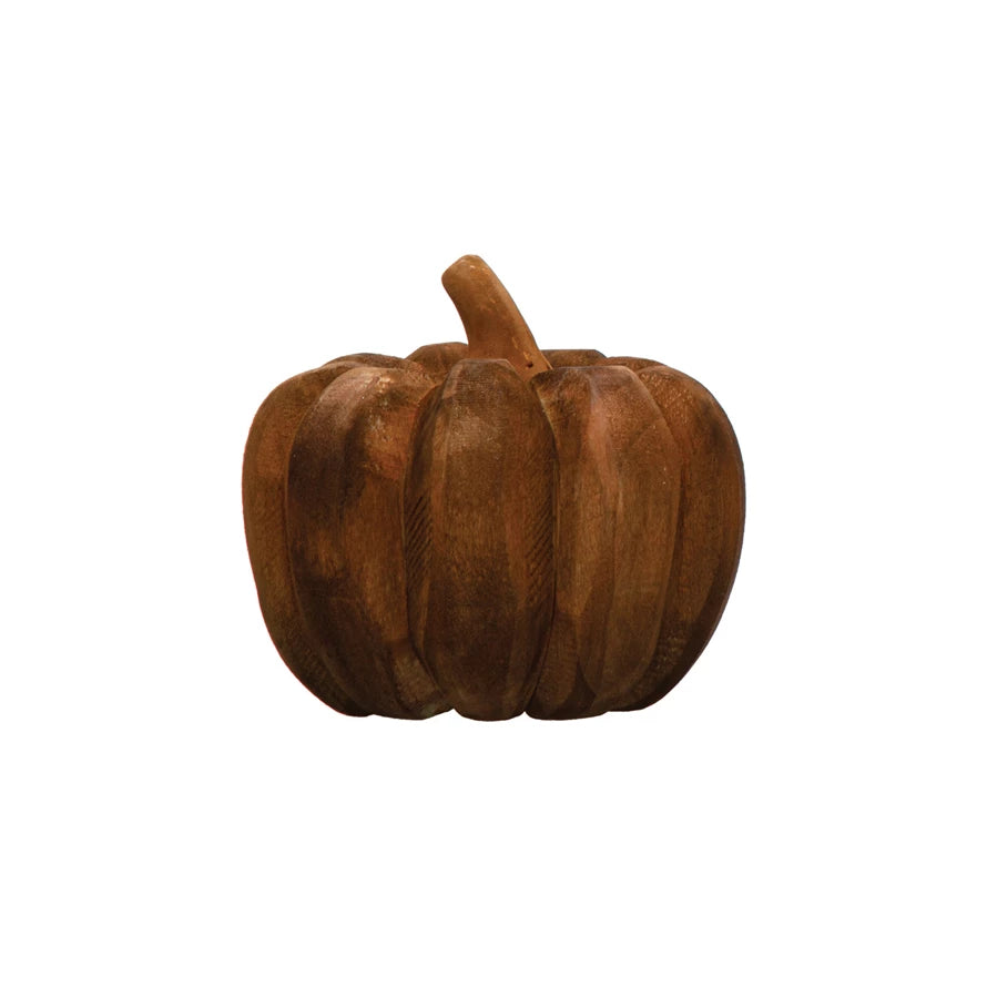 Poplar Wood Pumpkins - Orange