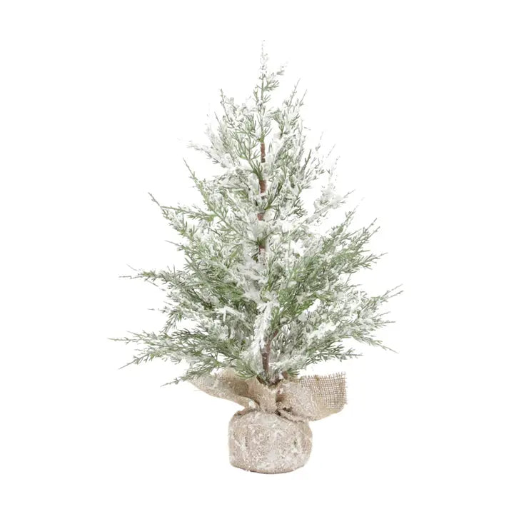 Flocked Cedar Tree - Small