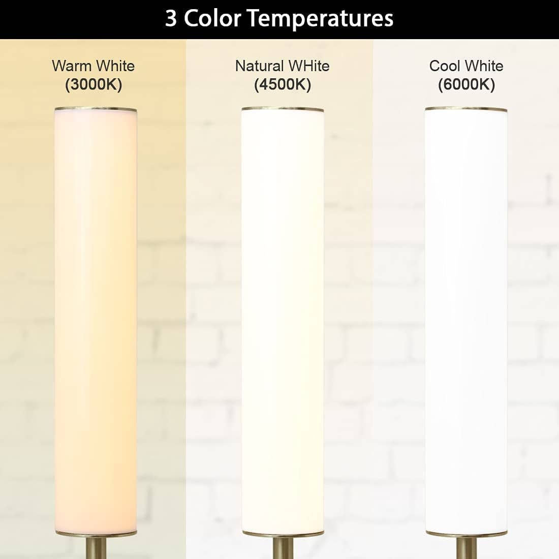 LED Cylinder Floor Lamp with Remote Control - Antique Brass