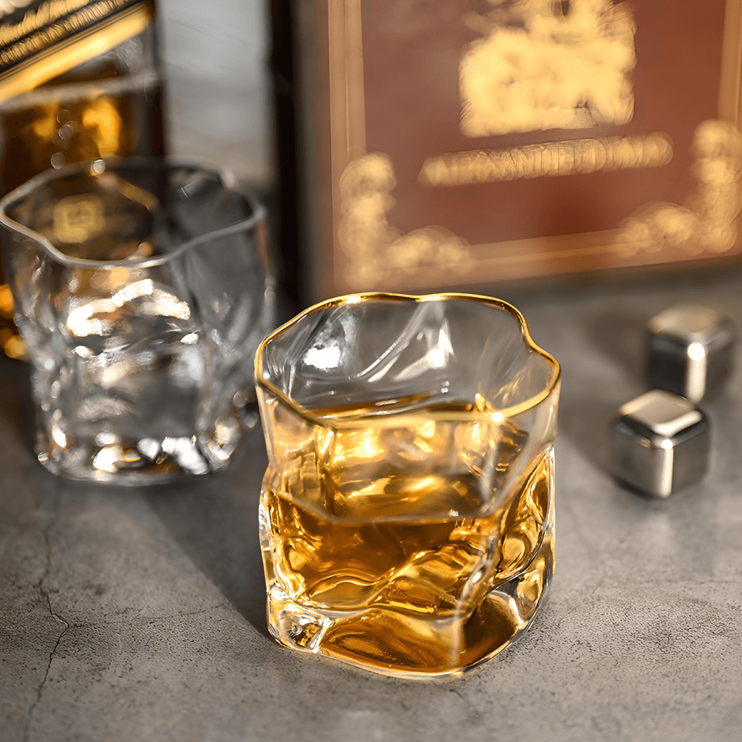 TsukiGlass - Gold Hoshi Japanese Crystal Whisky Glass