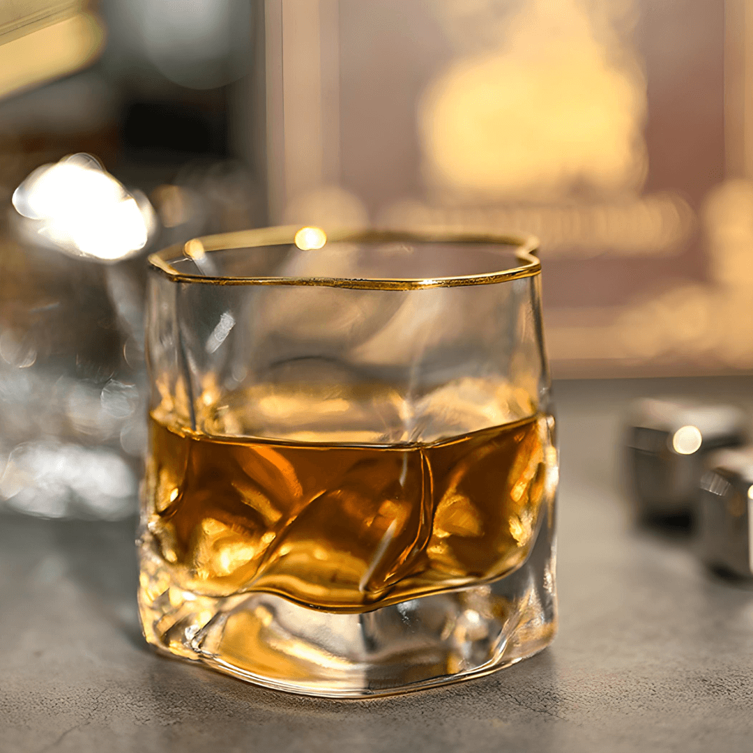 TsukiGlass - Gold Hoshi Japanese Crystal Whisky Glass