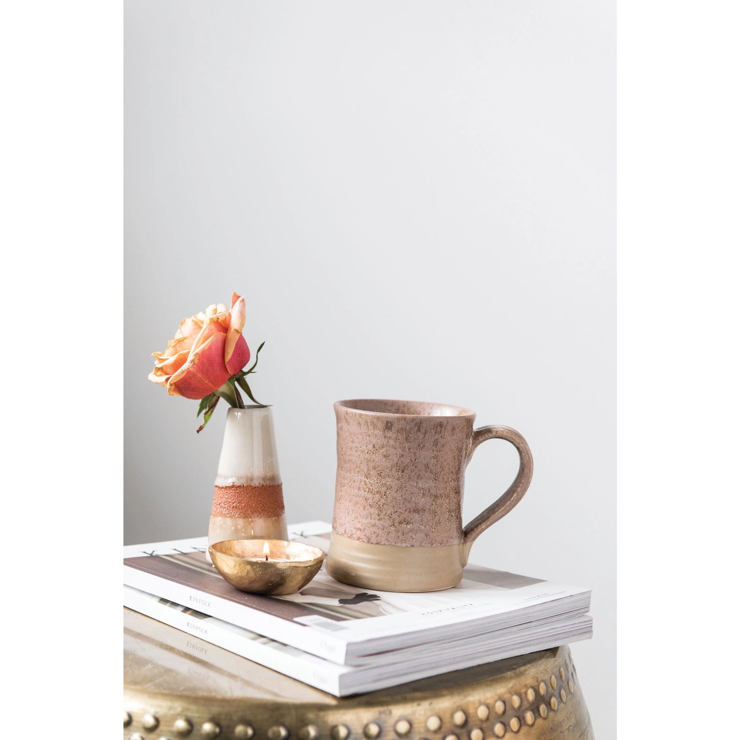 Stoneware Mug w/Glaze (4 Colors)