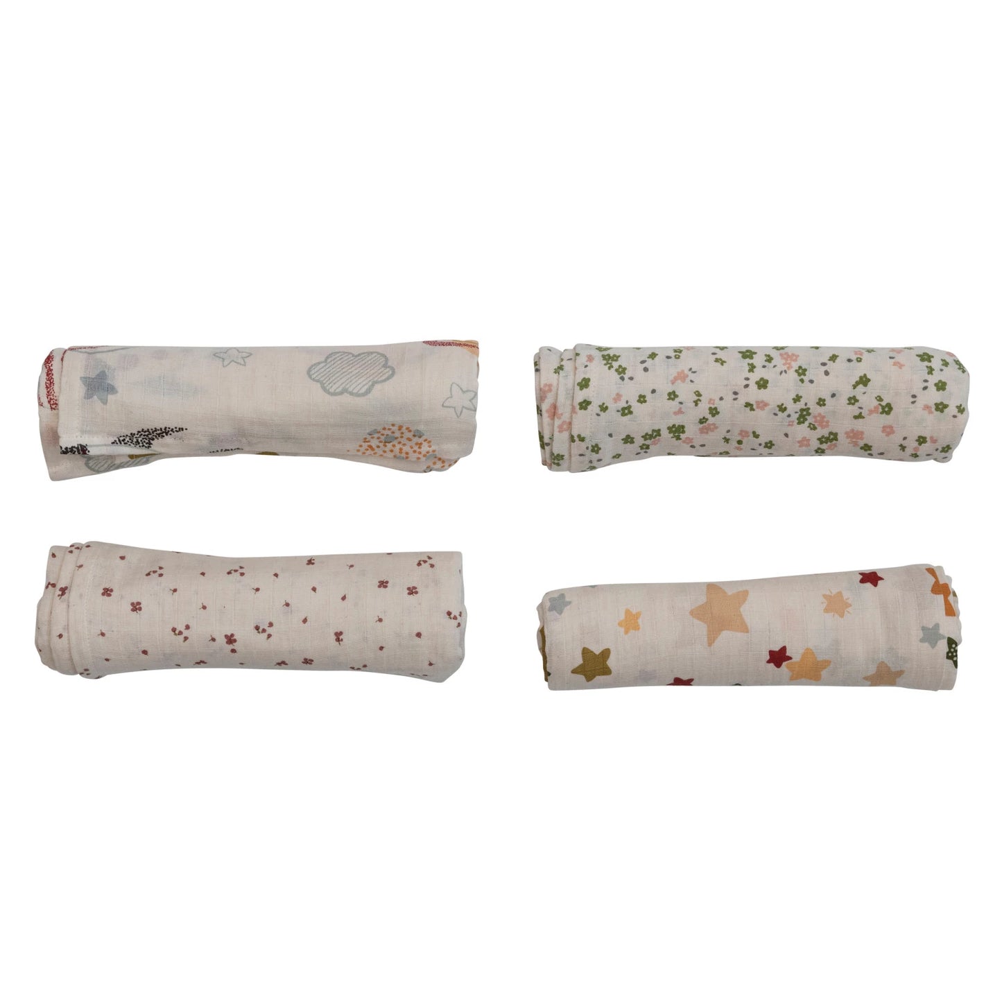 Cotton Muslin Double Cloth Swaddle w/ Matching Drawstring Bag