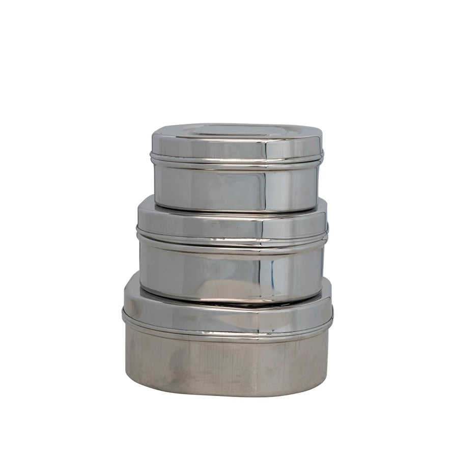 Stainless Steel Nesting Containers (Set of 3)