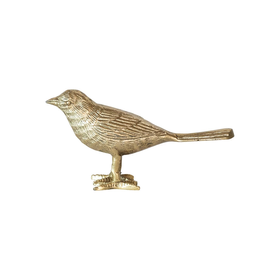 Creative Co-op - Cast Aluminum Bird, Gold Finish