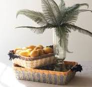 Paper Rope & Iron Tray Baskets (2 Sizes)
