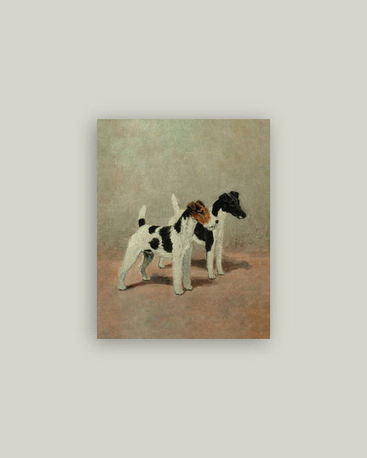 Petal Lane Home - Two Fox Terriers Artist Board