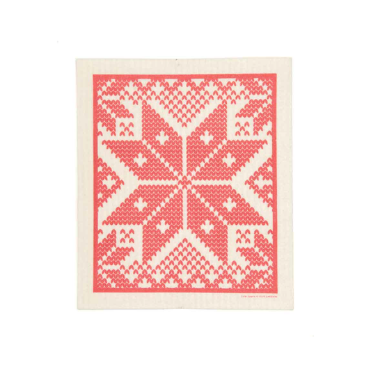 Swedish Dishcloth - Selbu - Red