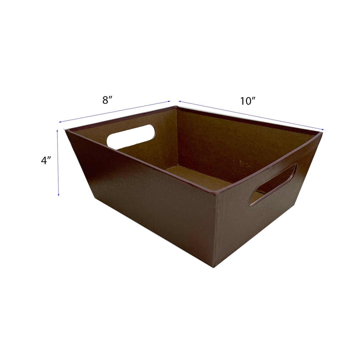 Brown Paperboard Market Tray 10"  Embossed Texture Finish