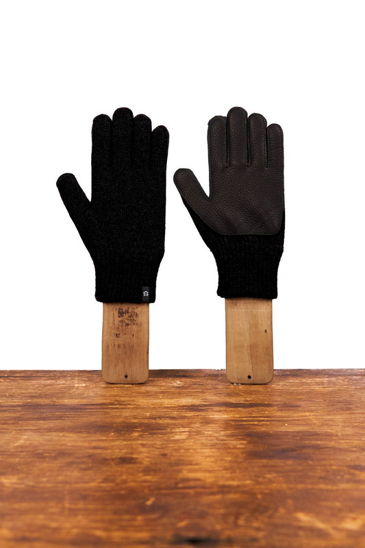 Upstate Stock - Merino Wool and Recycled Poly Full Finger w Deerskin