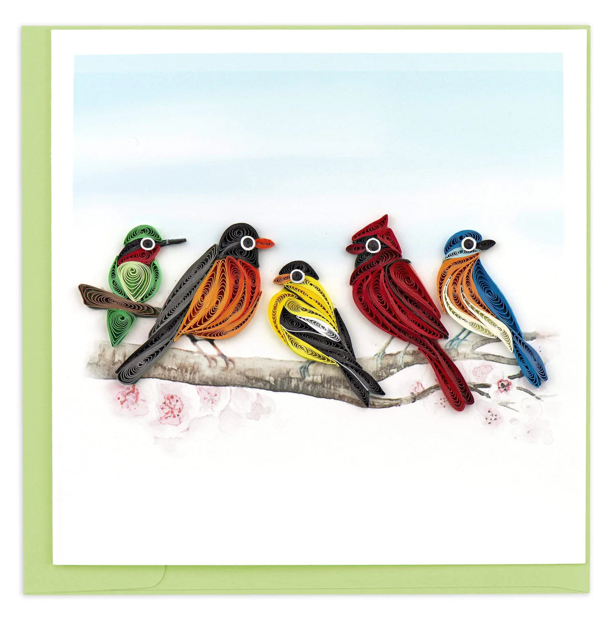 Quilling Greeting Card - Songbirds