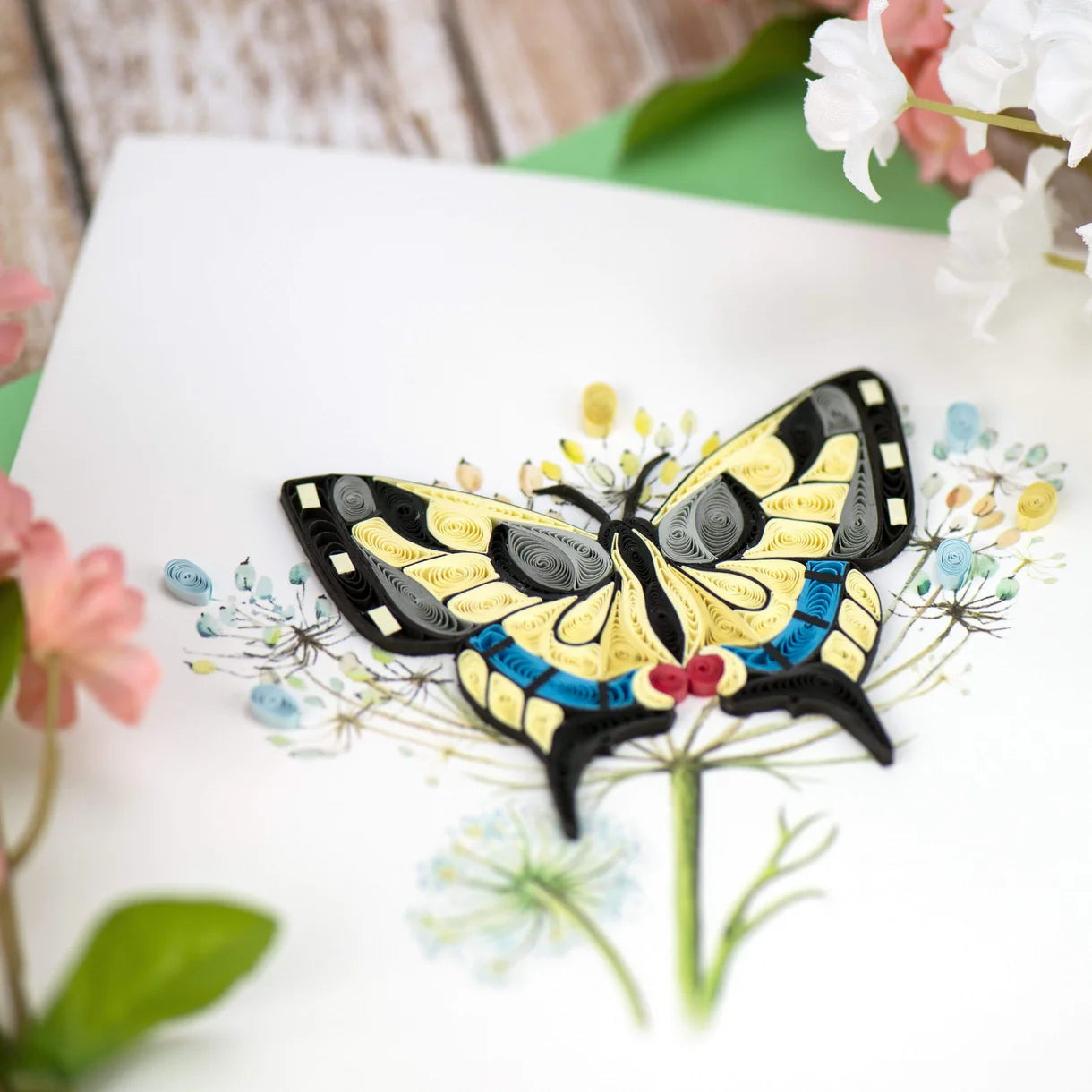 Quilling Greeting Card - Swallowtail Butterfly