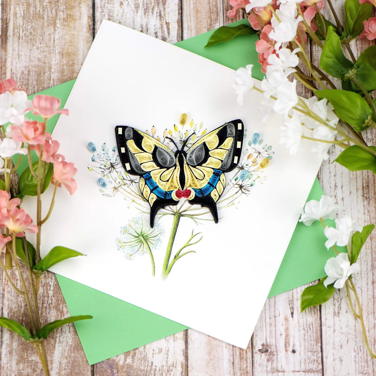 Quilling Greeting Card - Swallowtail Butterfly