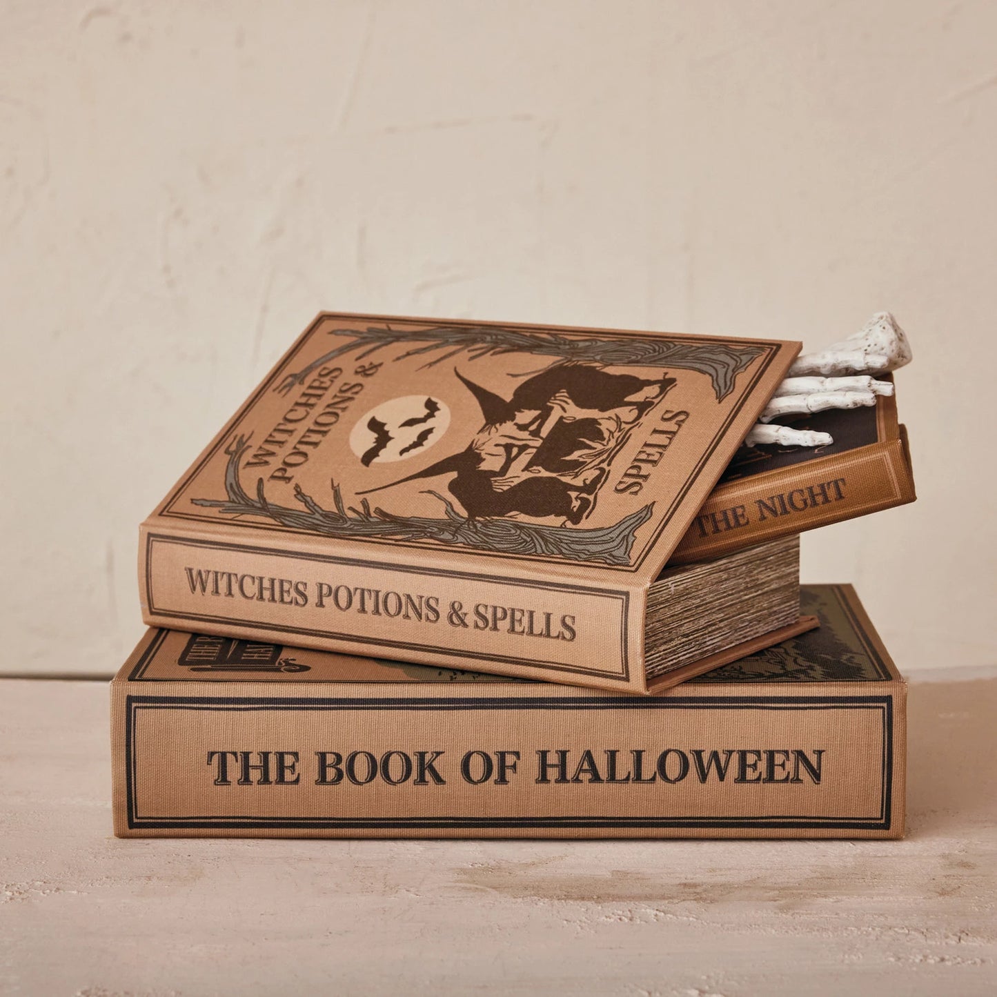 Creative Co-Op - Halloween Themed Storage Book Box Set of 3