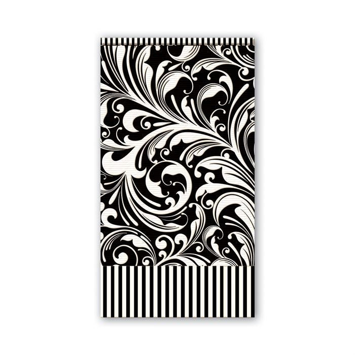 Michel Design Works Hostess Rectangle Napkins - Black Florentine