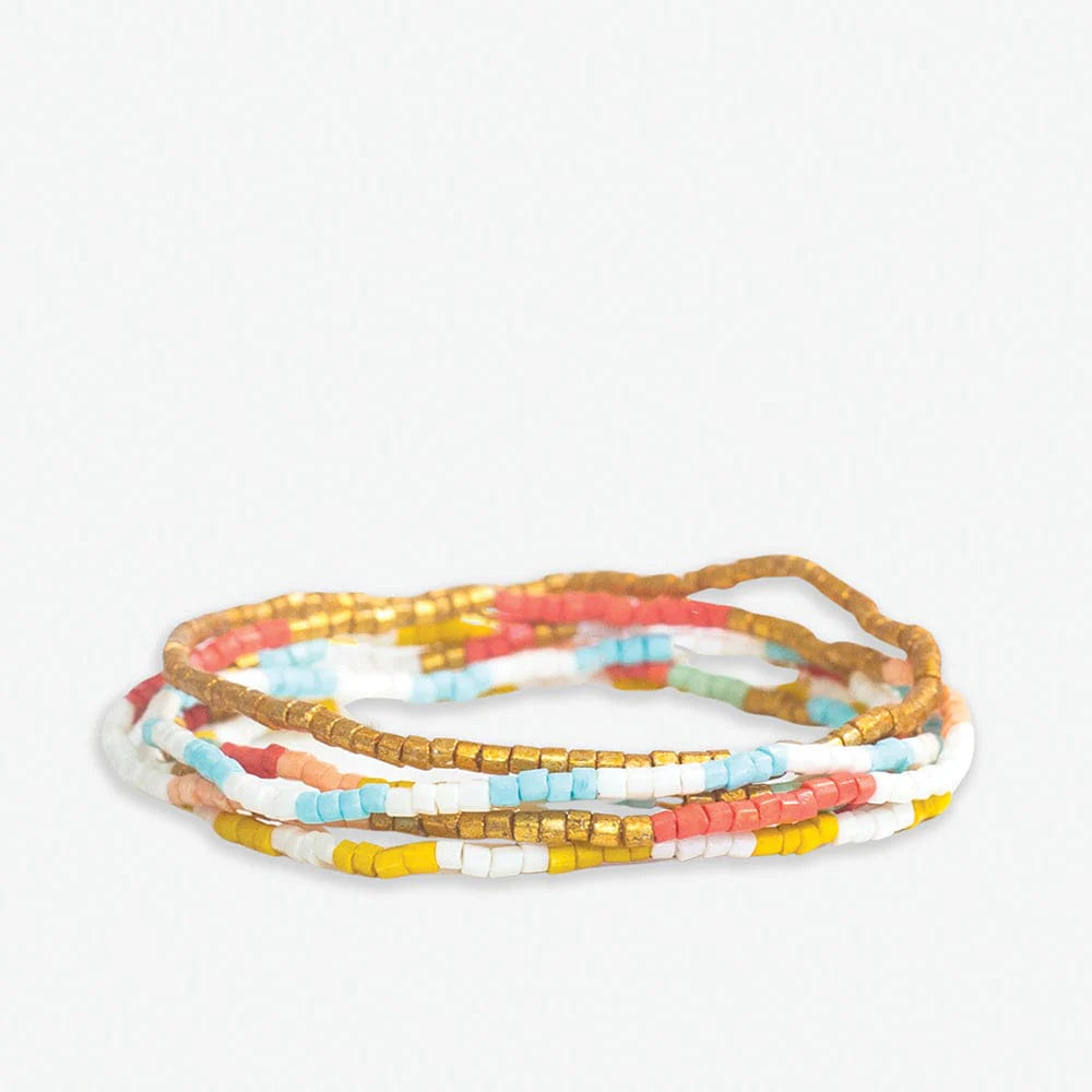 Ink + Alloy Macy Six Strand Luxe Beaded Bracelet Set Amalfi