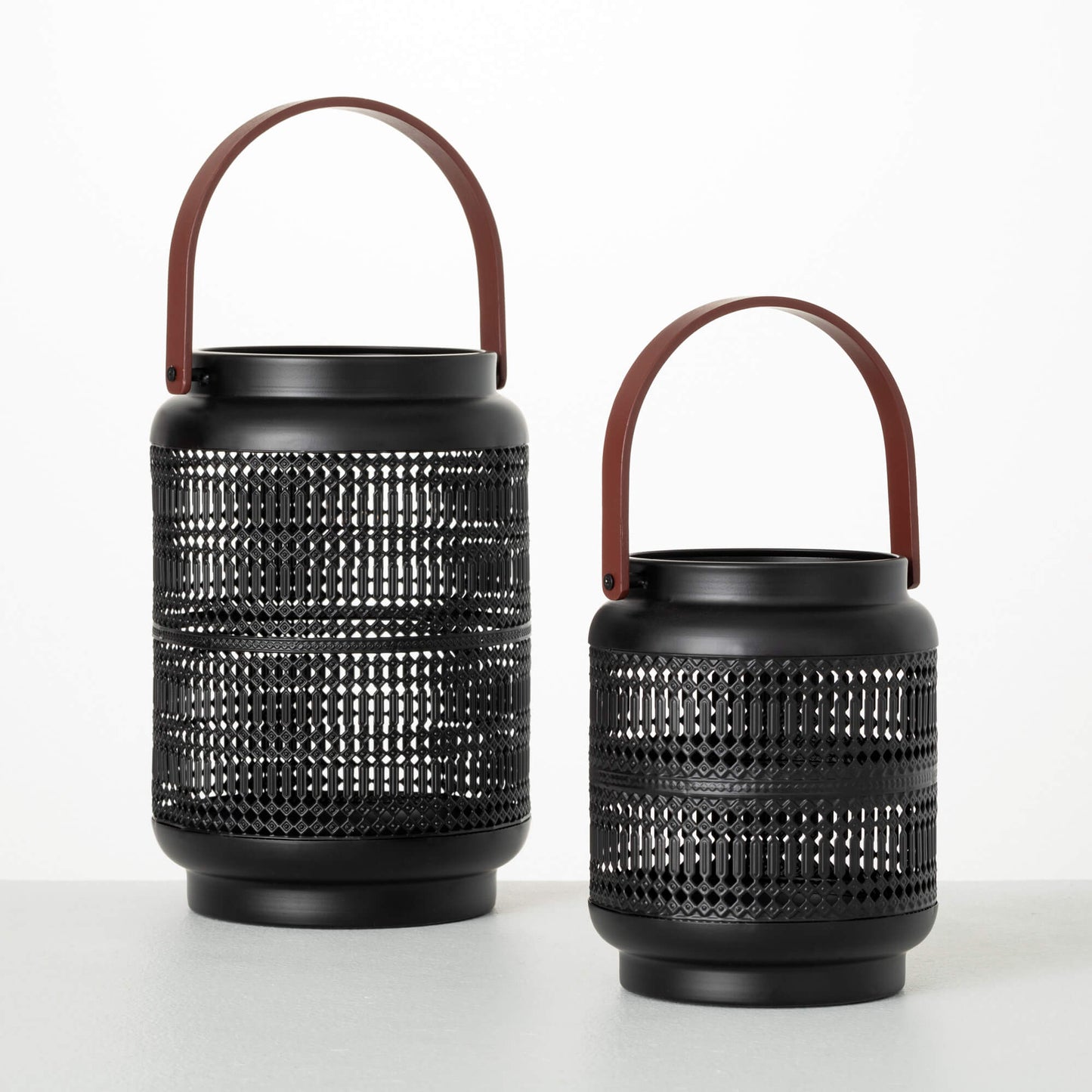 MODERN BLACK CAGED LANTERN
