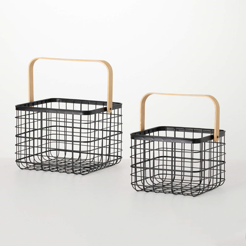 Black Metal Baskets (2 Sizes)
