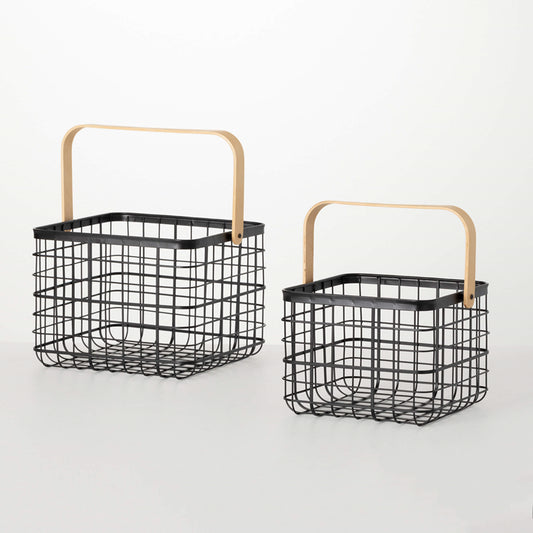 Black Metal Baskets (2 Sizes)