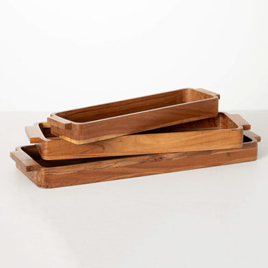 Natural Wood Trays (3 Sizes)