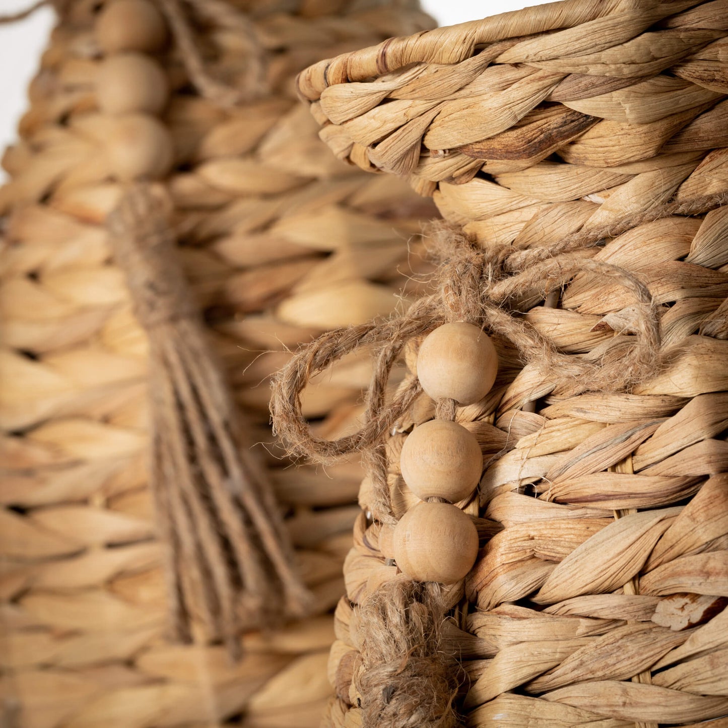 Beaded Tassel Basket