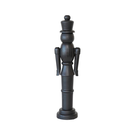 Mango Wood Nutcracker, Matte Black